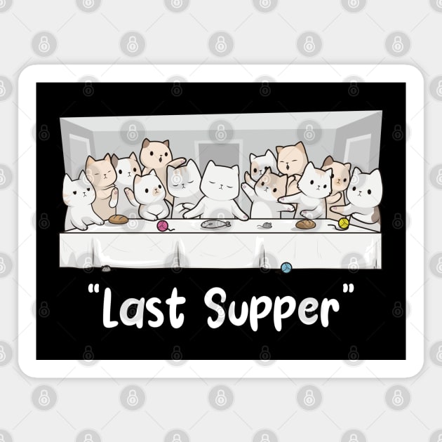 The Last Supper - A Feline Feast Magnet by GoshWow®